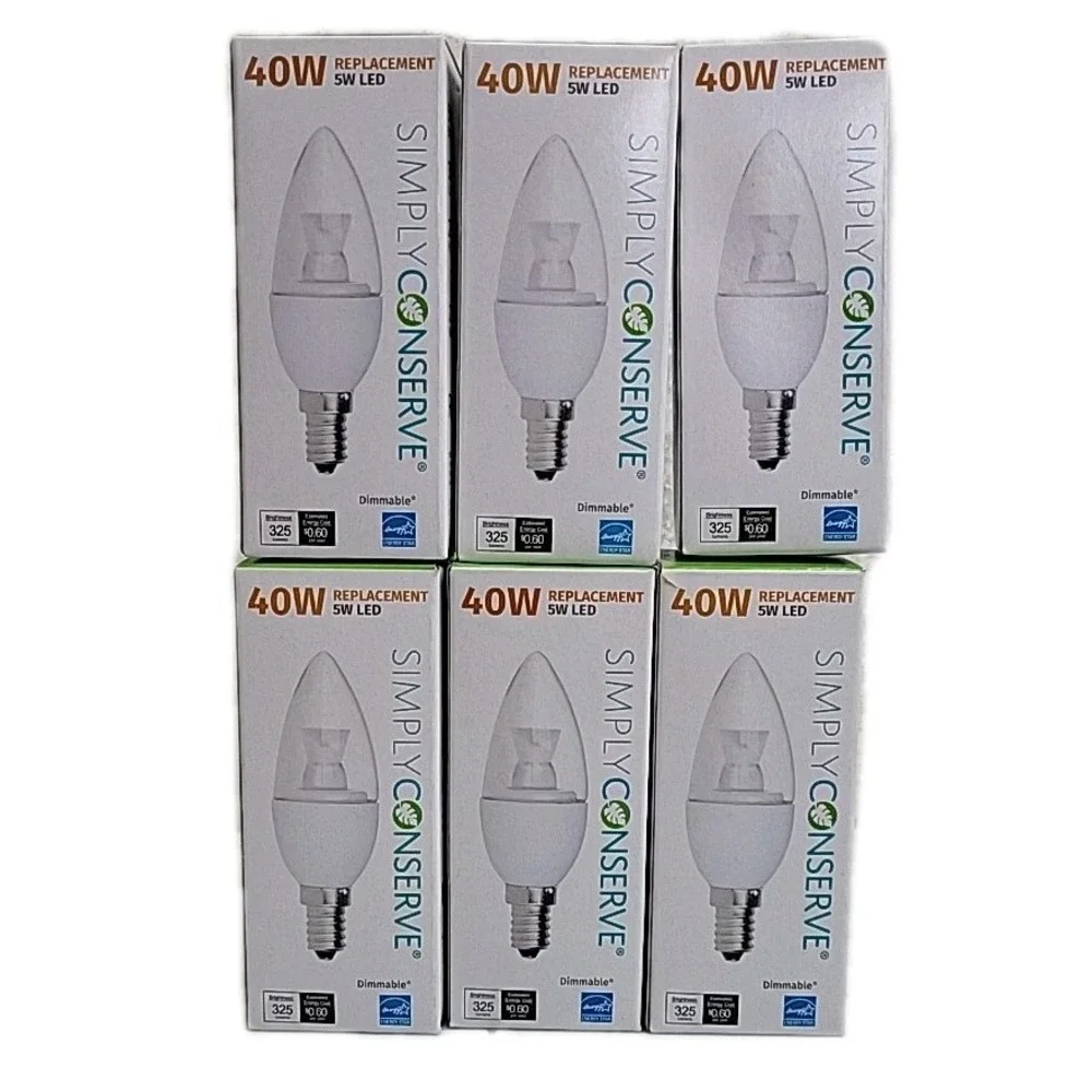 SIMPLY CONSERVE (6 PACK) LED Light Bulb Dimmable 40W Warm White L05LCDL2700K